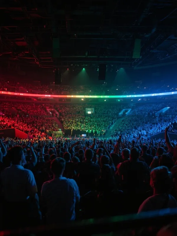 狂热的电竞现场观众